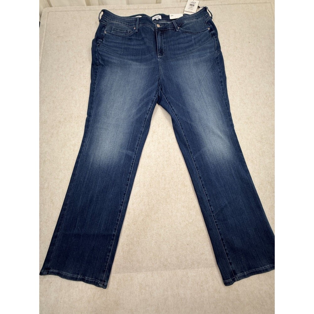 NYDJ Marilyn Straight Jeans 22W NWT Lift Tuck Sure Stretch Cool Marine Plus